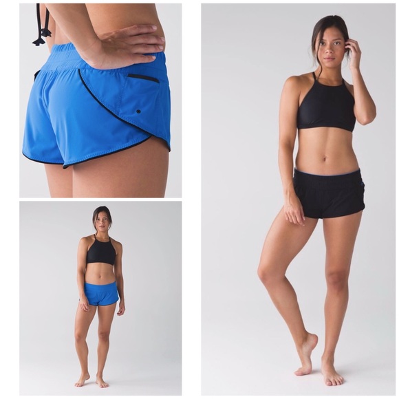 lululemon athletica Pants - Lululemon Surf Short Black & Blue Reversible 4
